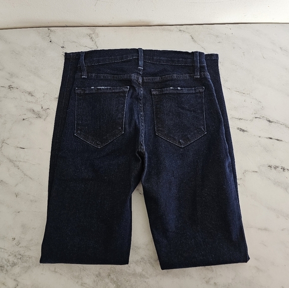 Frame Denim Le Skinny De Jeanne Crop Blue Jeans 25 Preowned - Picture 6 of 8